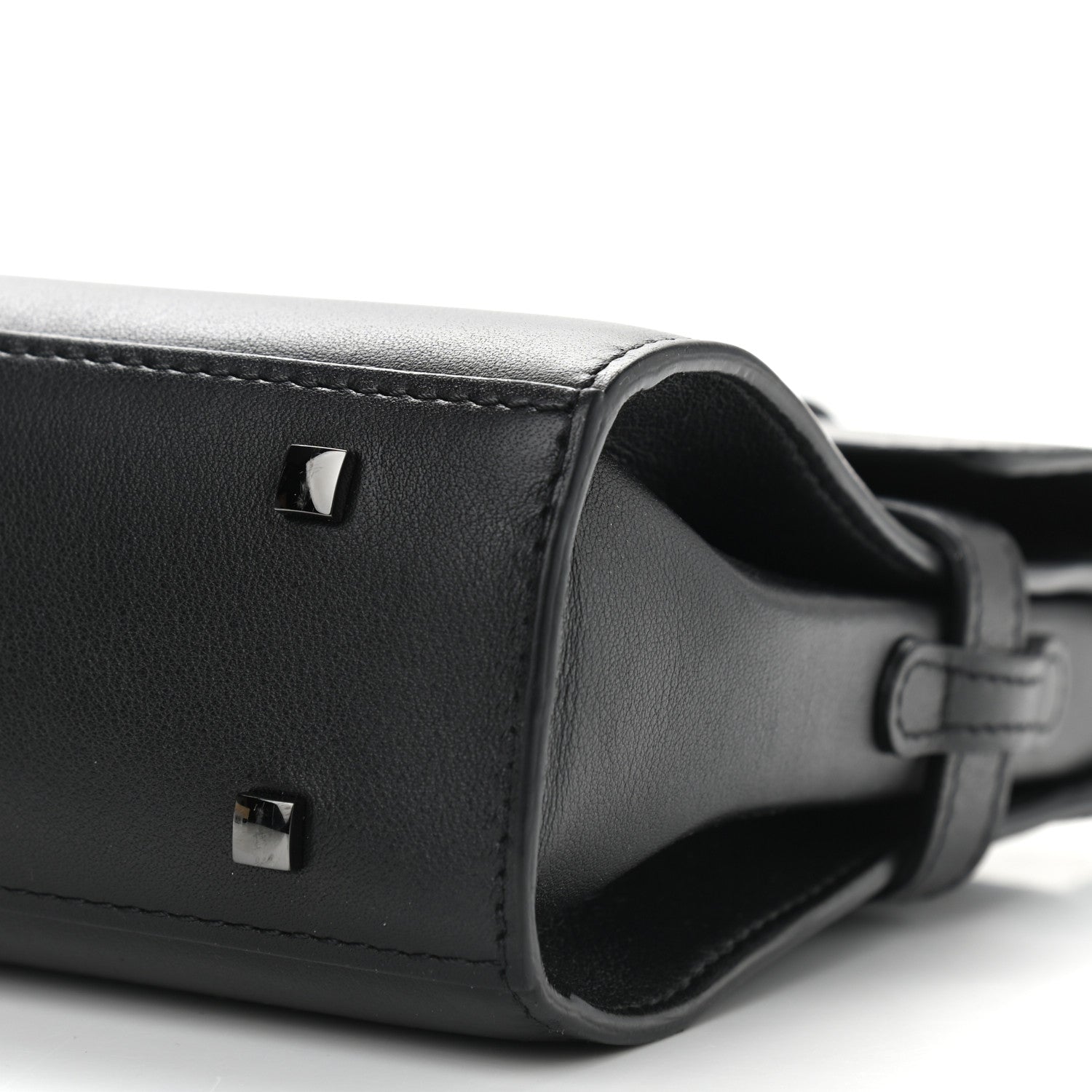 Delvaux Calfskin Embossed Mini Tempete Satchel Black 10 of 11