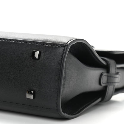 Delvaux Calfskin Embossed Mini Tempete Satchel Black 10 of 11