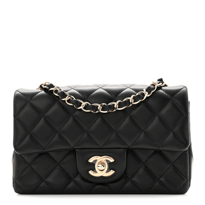 Chanel Lambskin Quilted Mini Rectangular Flap Black 1 of 11