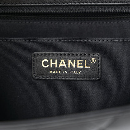 Chanel Lambskin Quilted Chain Messenger Bag Black 6 of 11