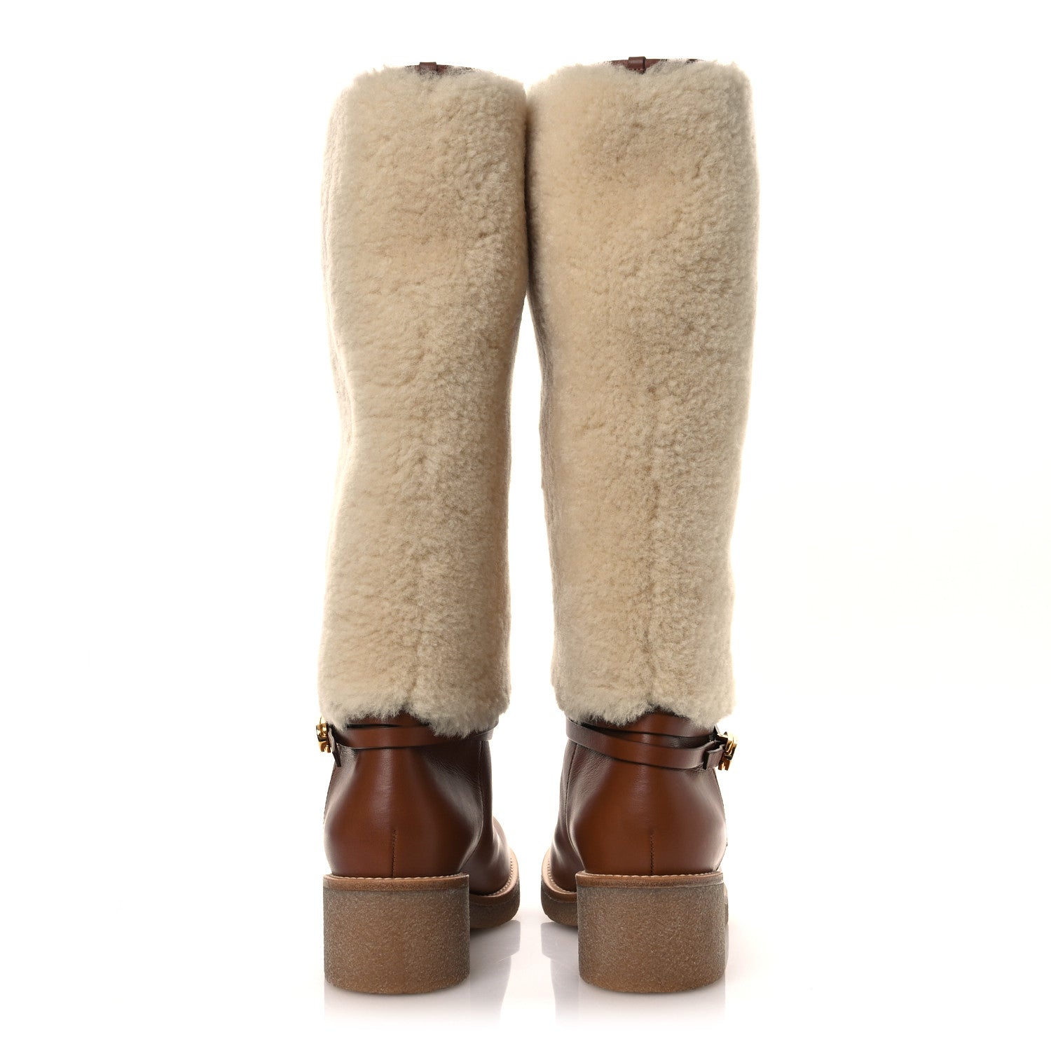 Christian Dior Calfskin Shearling D-Furious Boots 40.5 Dark Tan 6 of 10
