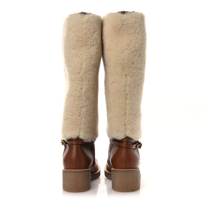 Christian Dior Calfskin Shearling D-Furious Boots 40.5 Dark Tan 6 of 10