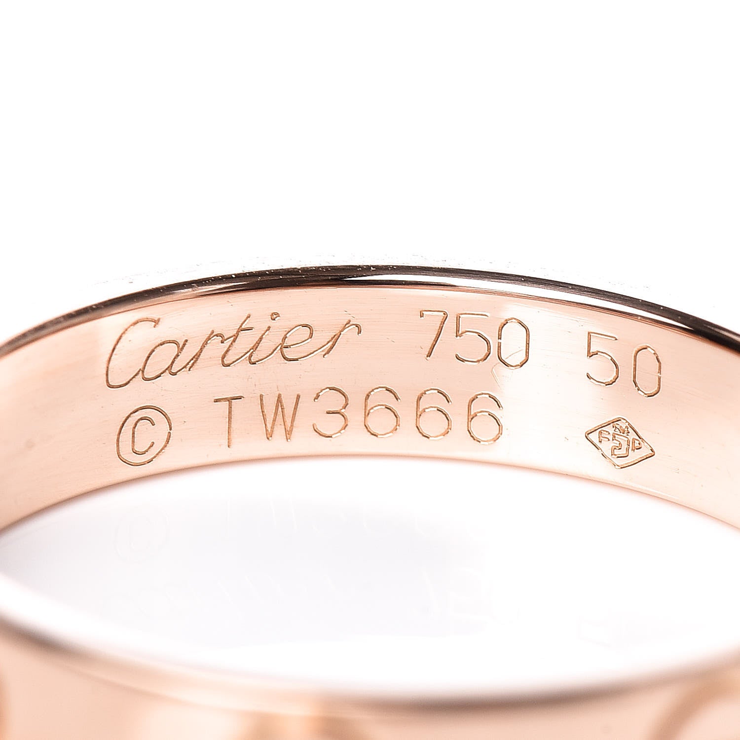Cartier 18K Pink Gold 3.5mm LOVE Wedding Band Ring 50 5.25 4 of 4