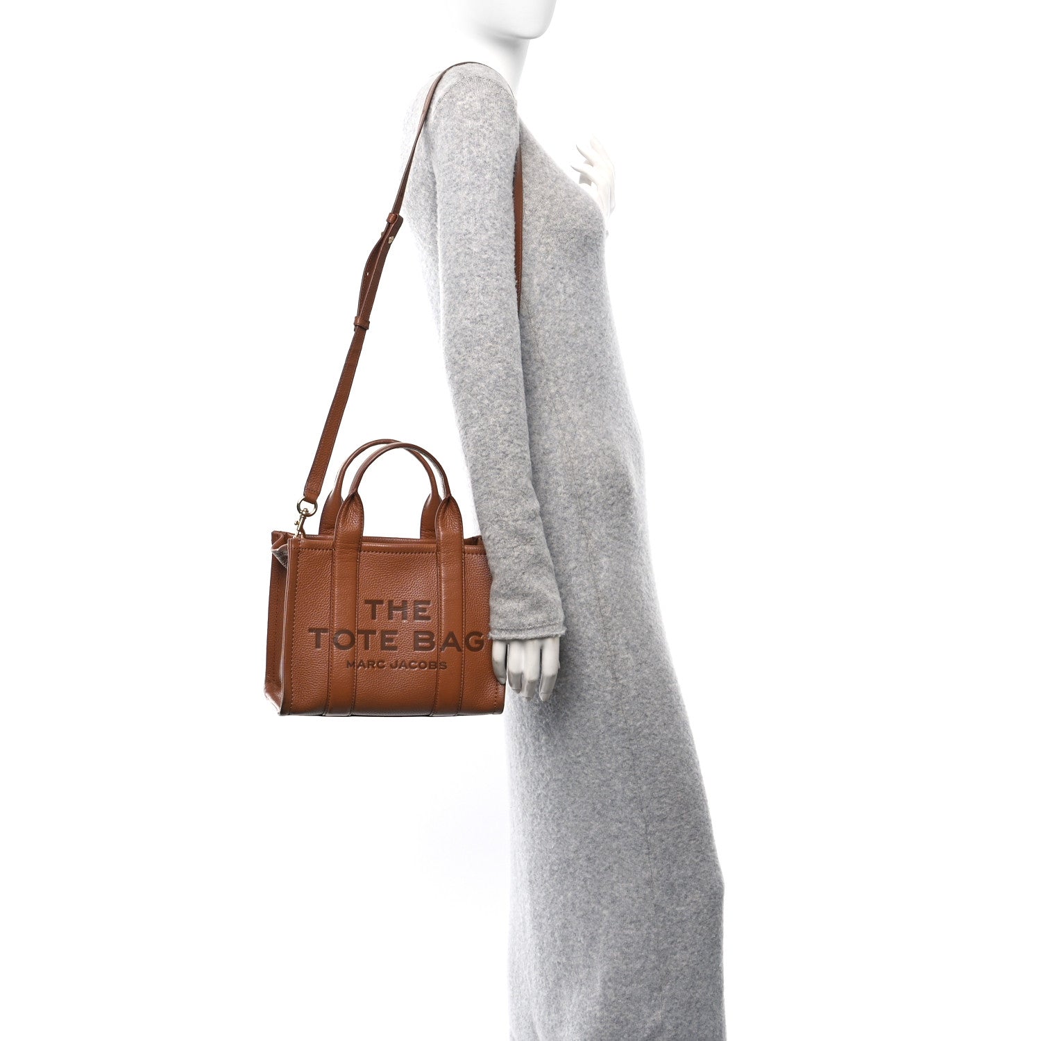 Marc Jacobs Grained Calfskin Small The Tote Bag Argan Oil 2 of 13