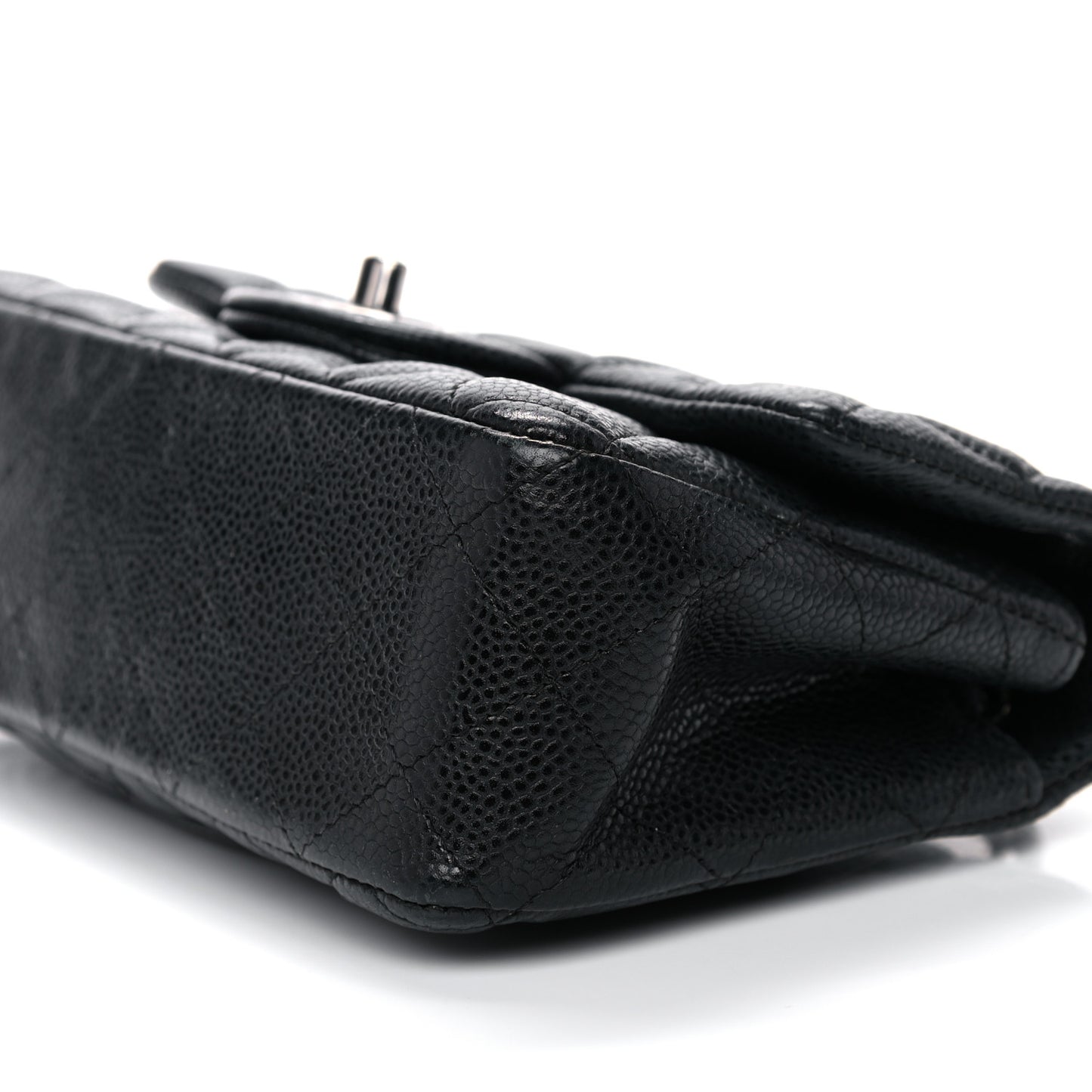 Caviar Quilted Mini Rectangular Flap Black