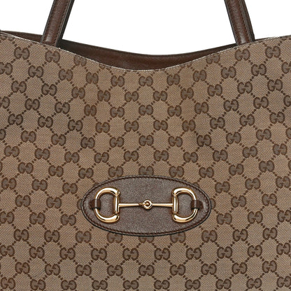 Gucci Monogram Horsebit 1955 Tote Bag Beige Brown Sugar 8 of 10