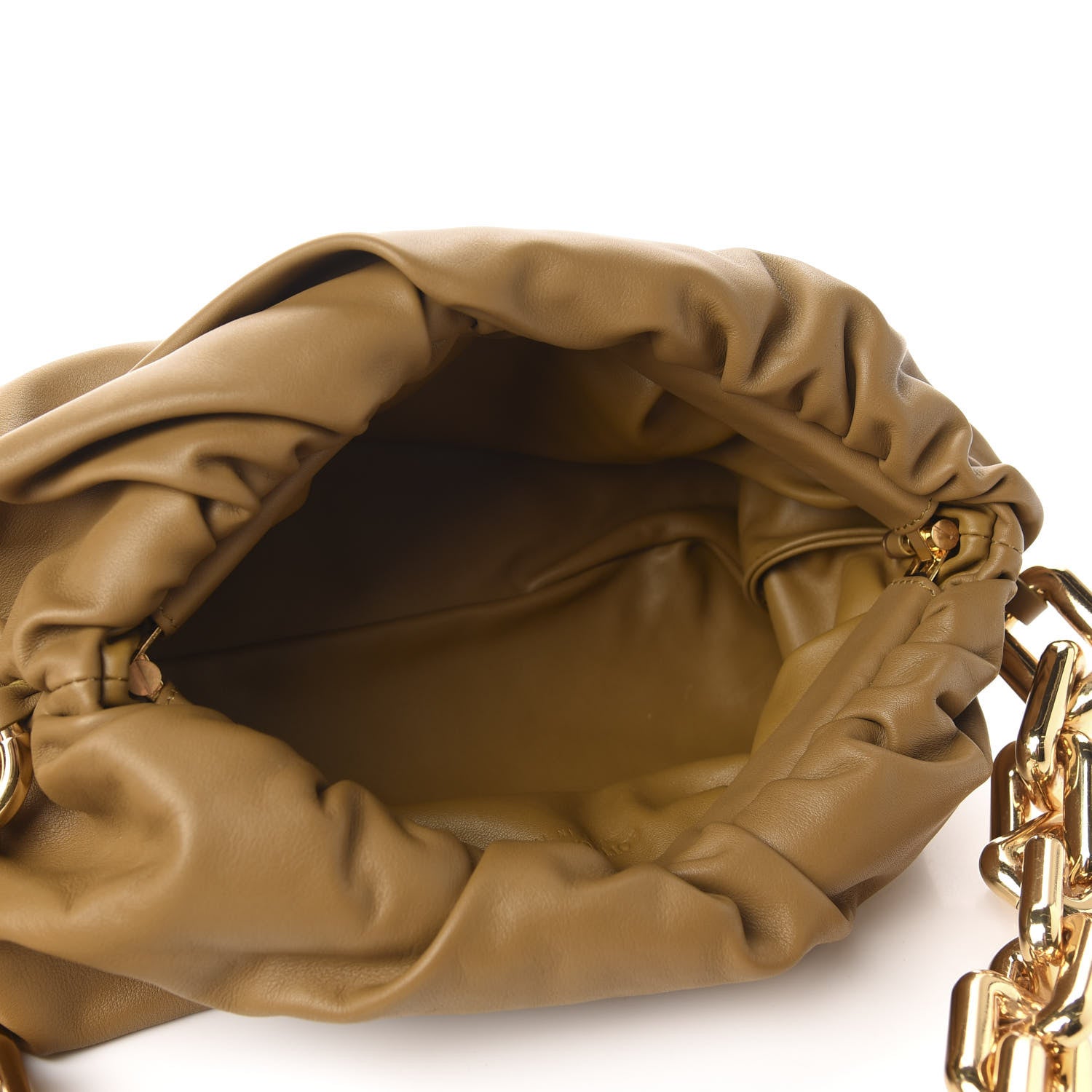 Bottega Veneta Calfskin The Pouch Chain Moutarde 5 of 9