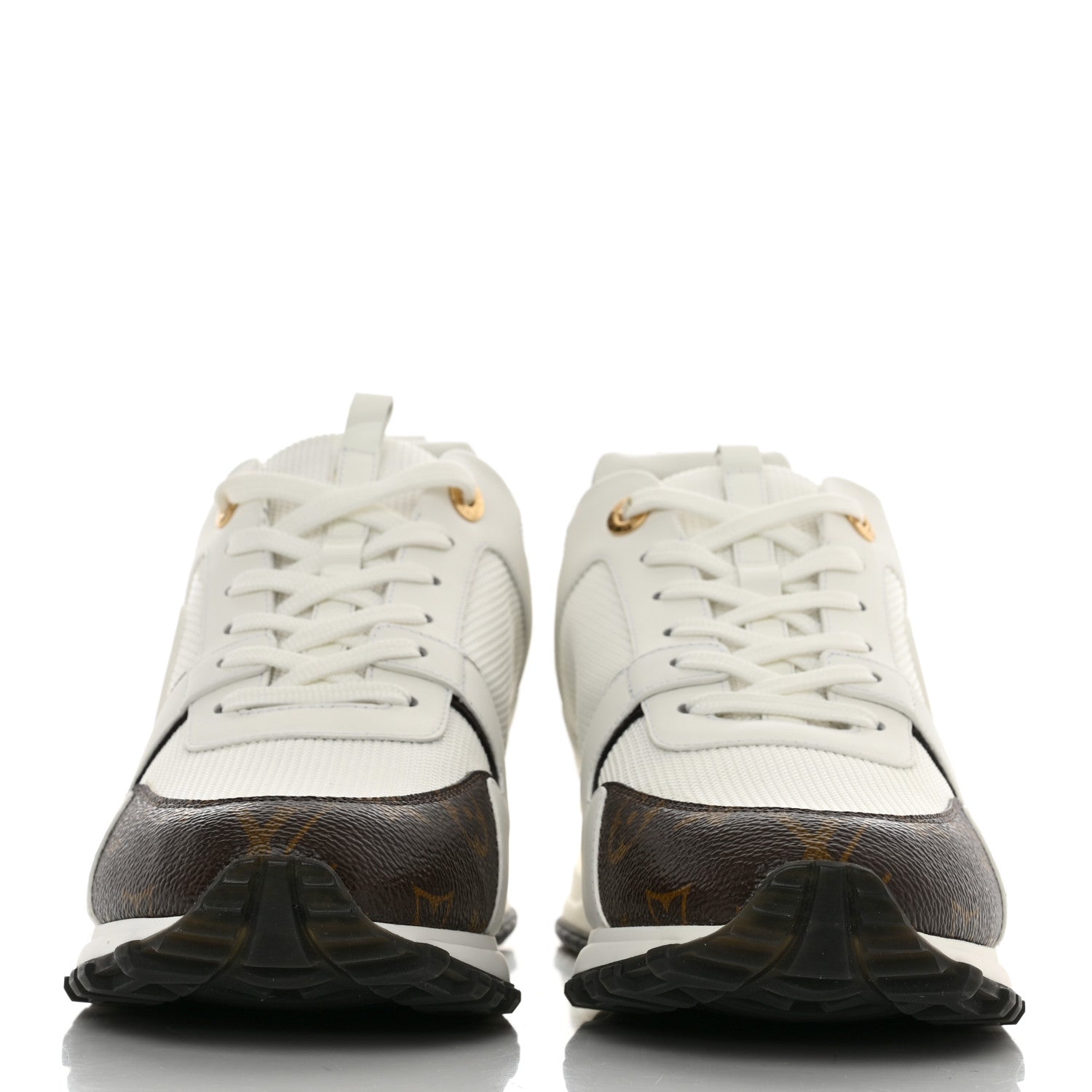 Louis Vuitton Calfskin Monogram Run Away Sneakers 41 White 2 of 9