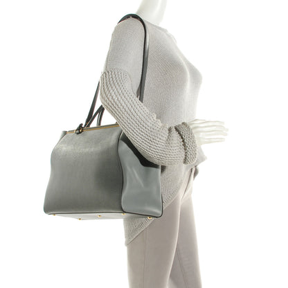 Fendi Vitello Elite Flamingo Regular 2Jours Tote Grigio Grigio Chiaro 2 of 7