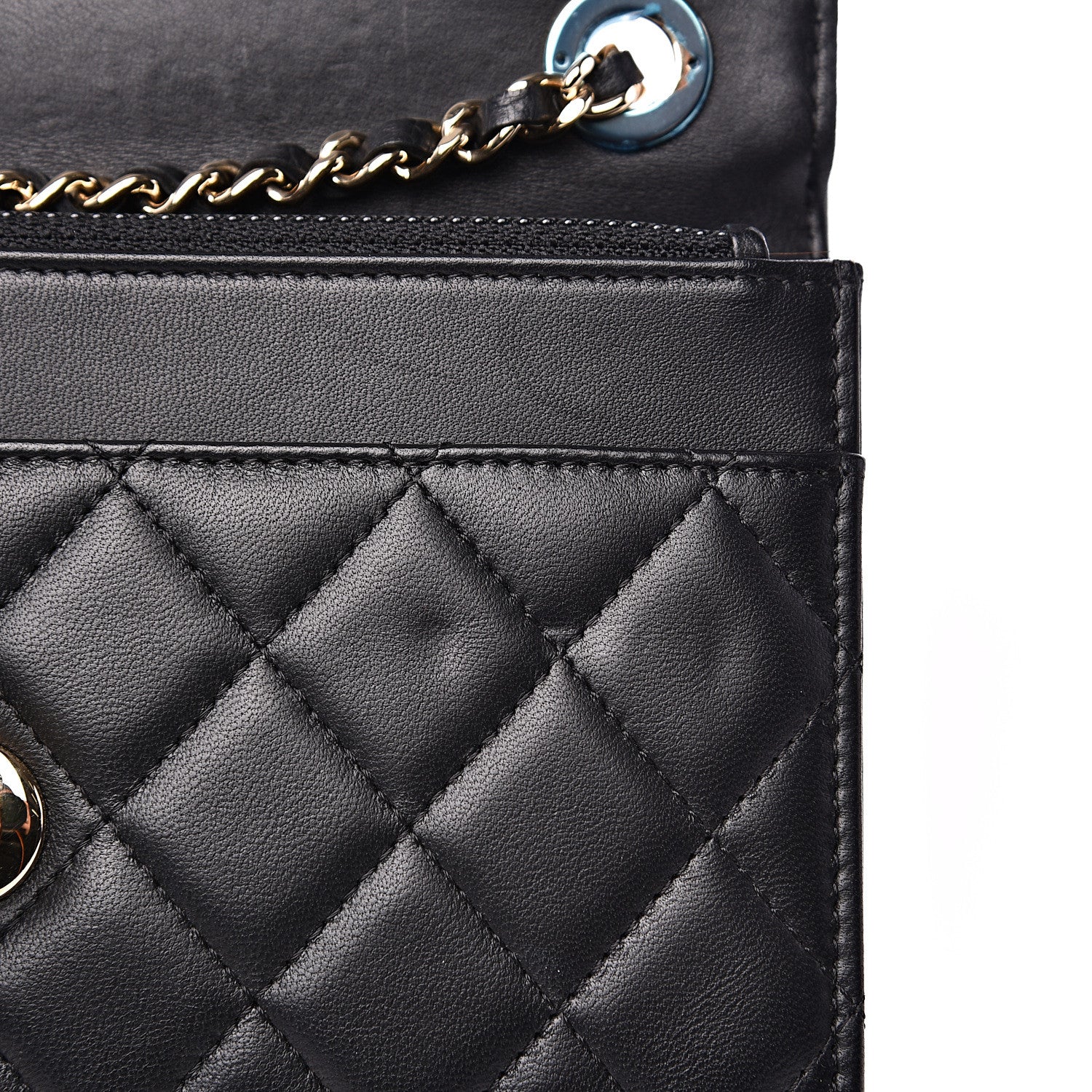 Chanel Lambskin Quilted Trendy CC Wallet On Chain WOC Black 10 of 15