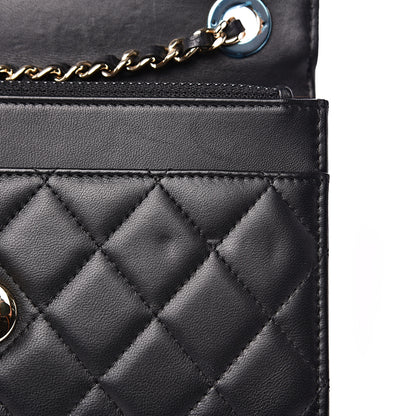Chanel Lambskin Quilted Trendy CC Wallet On Chain WOC Black 10 of 15