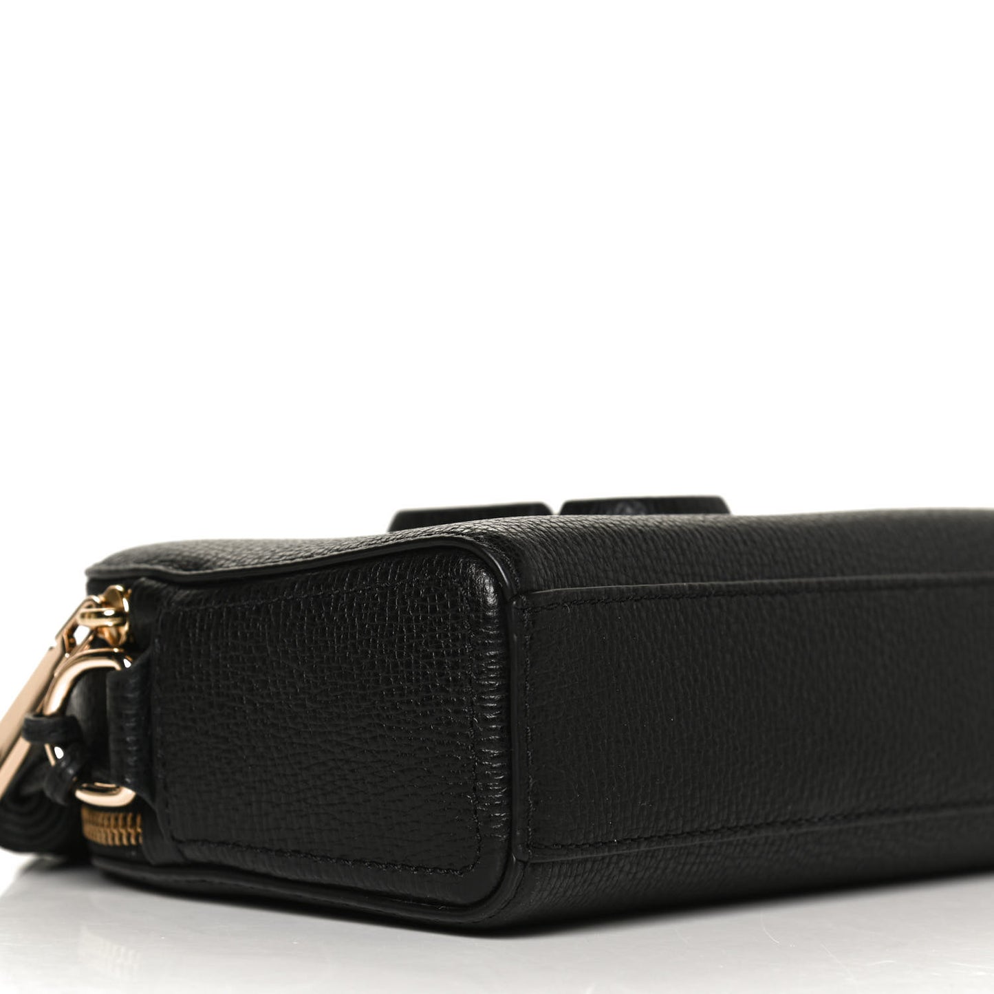 Calfskin Shutter Camera Crossbody Bag Black
