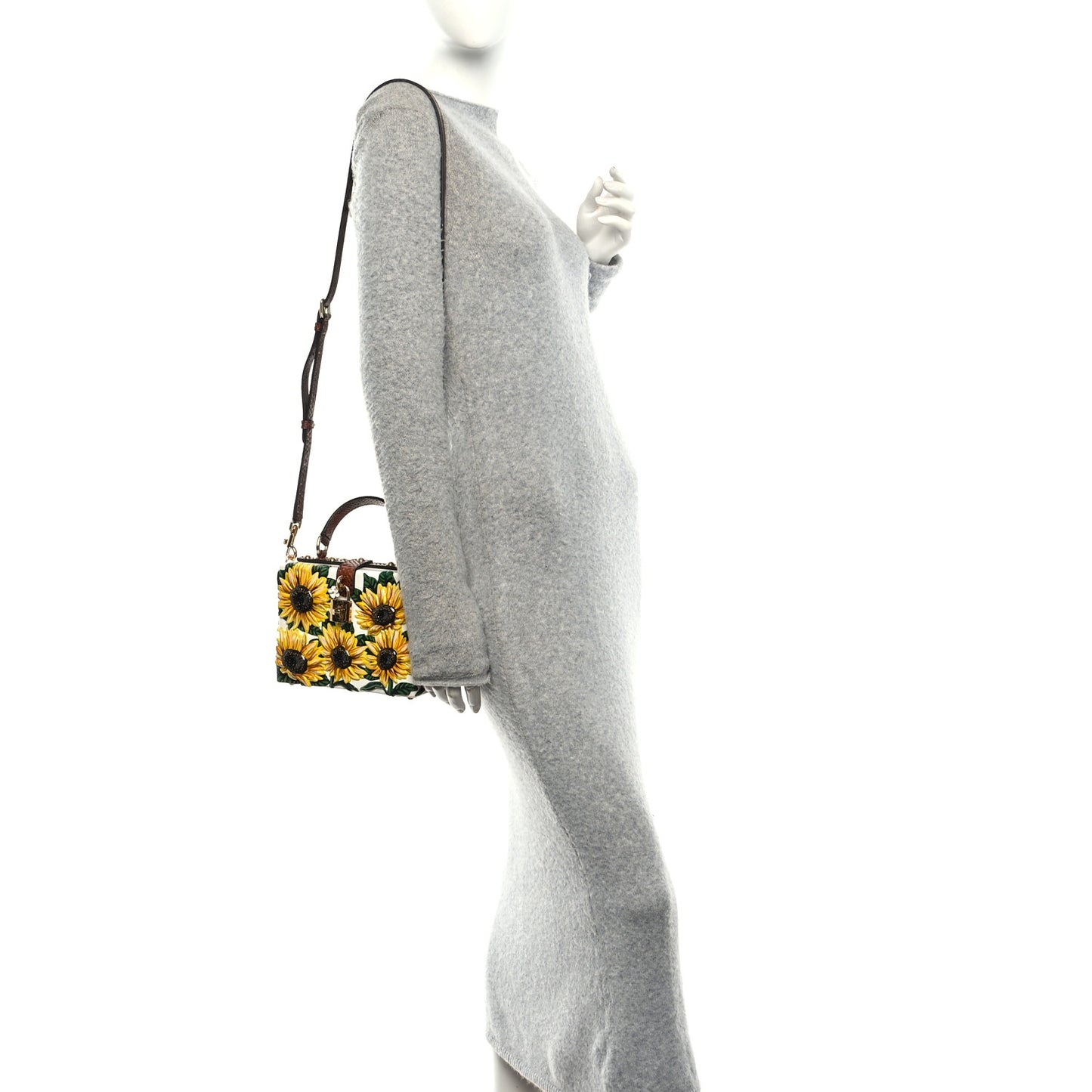 Plexiglass Snakeskin Girasoli Box Bag Bruciato Multicolor