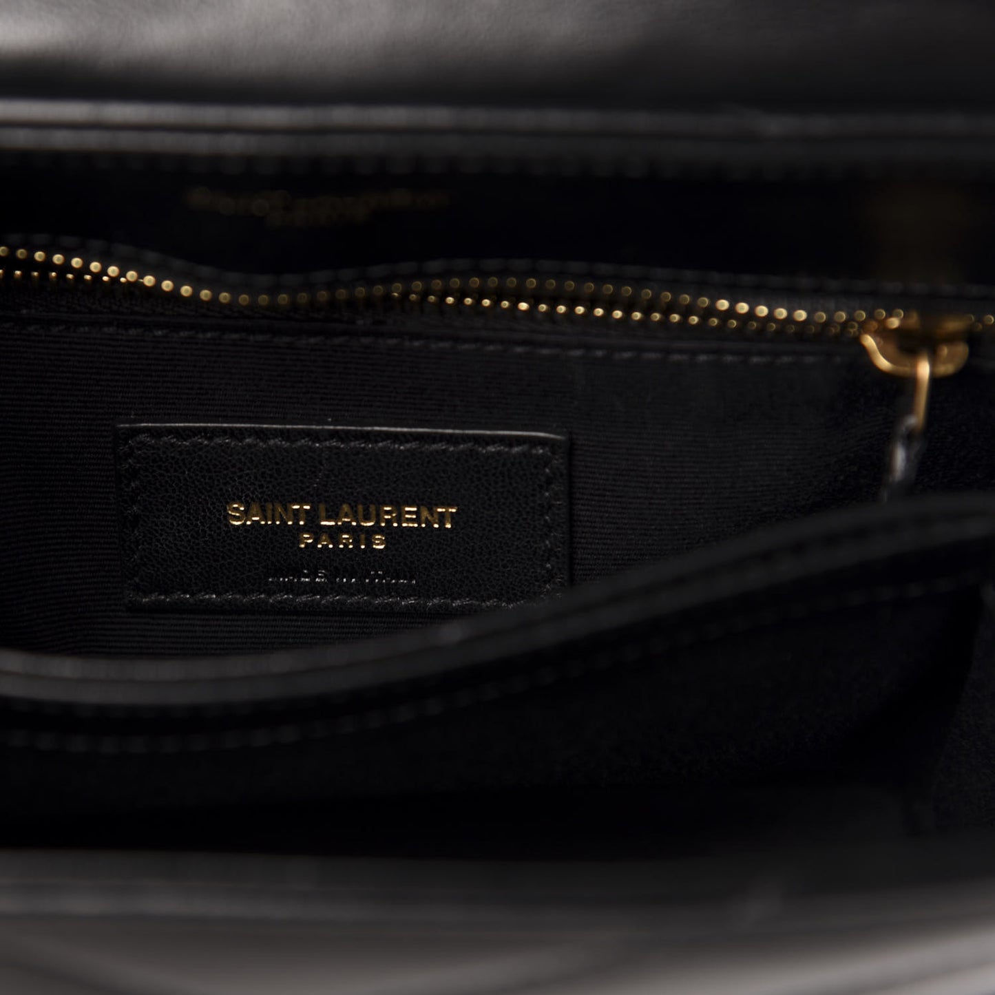 Calfskin Y Quilted Monogram Toy Loulou Crossbody Bag Black