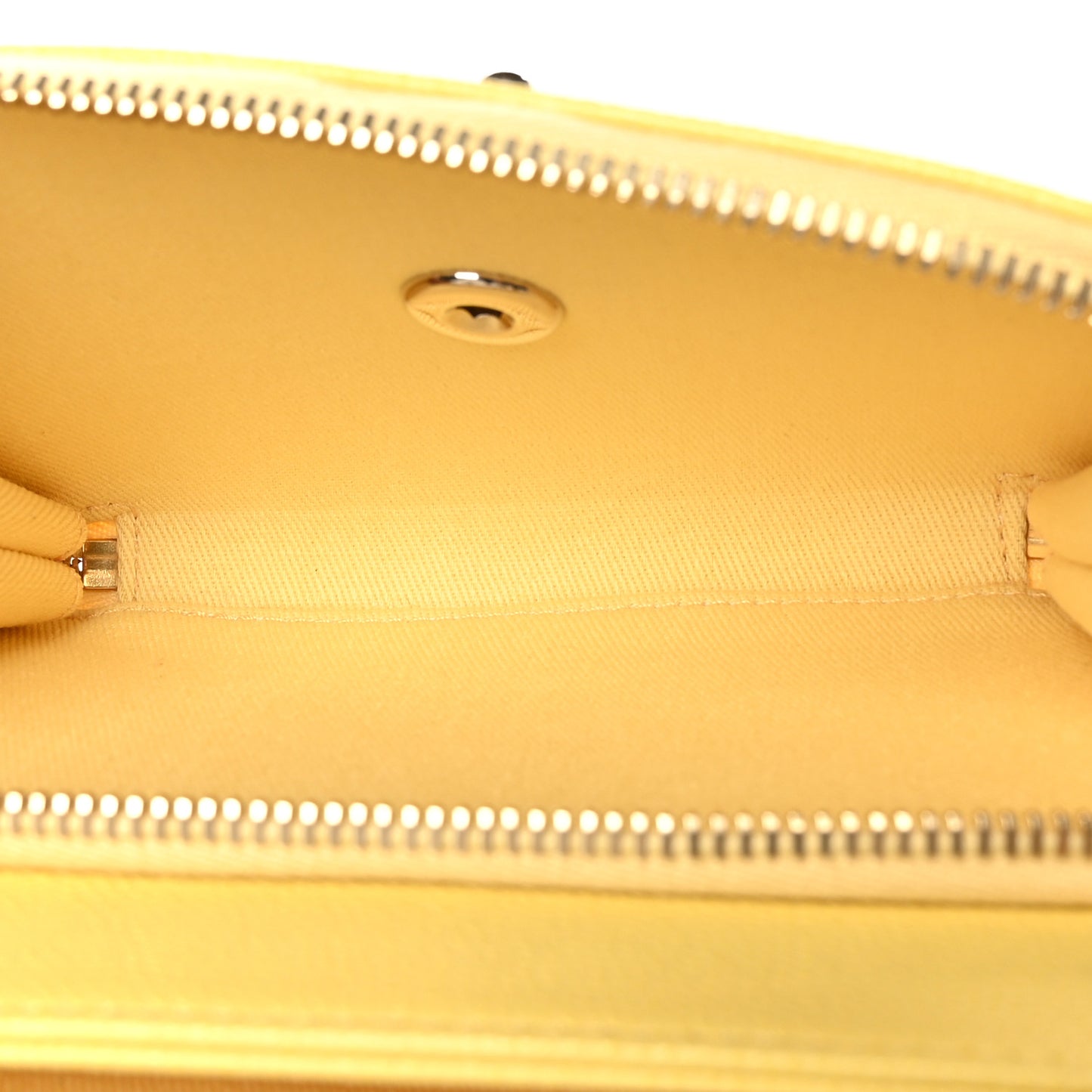 Caviar Quilted Small Business Affinity Flap Yellow