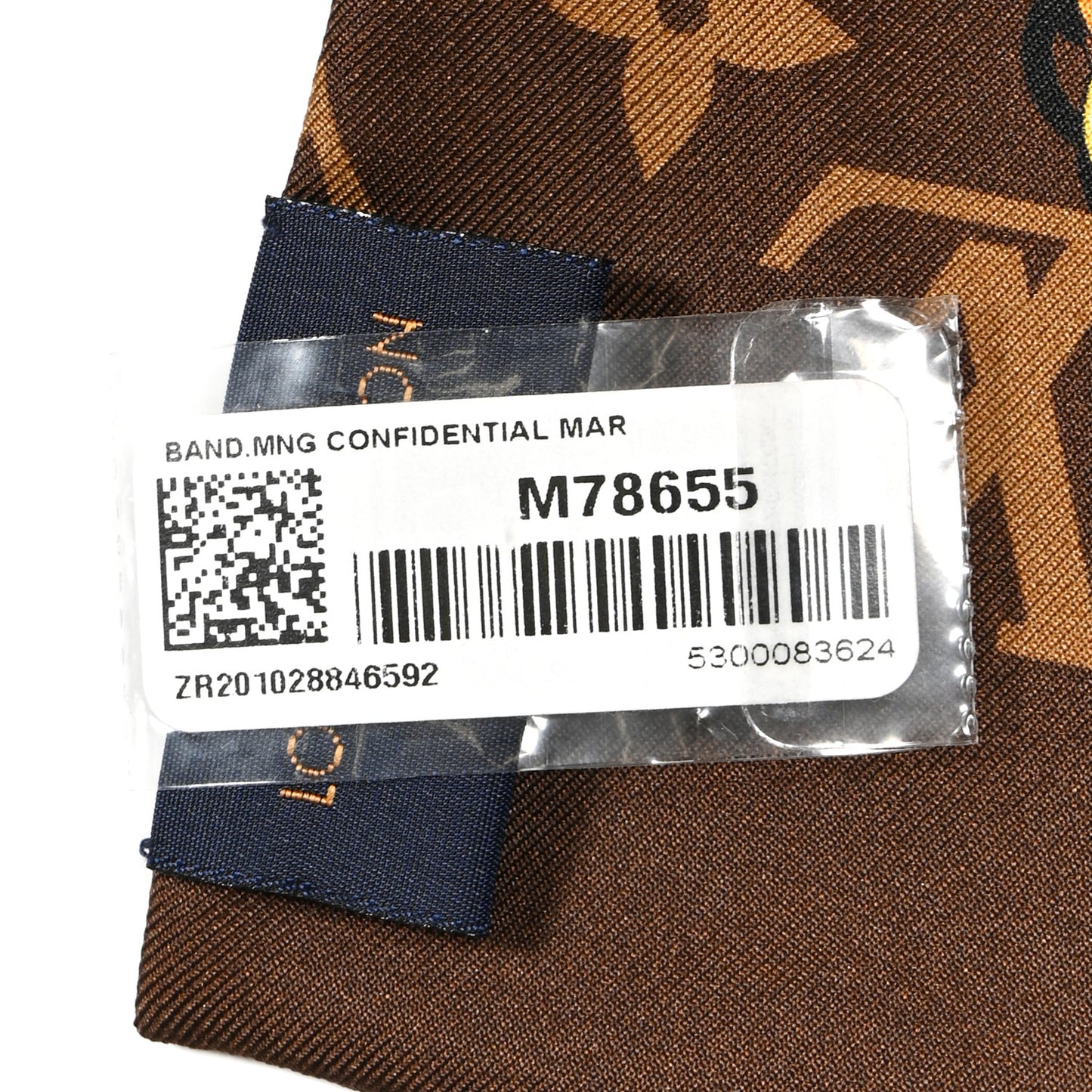 Silk Monogram Confidential Bandeau Brown
