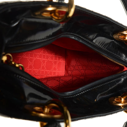 Christian Dior Patent Cannage Medium Lady Dior Black 5 of 8