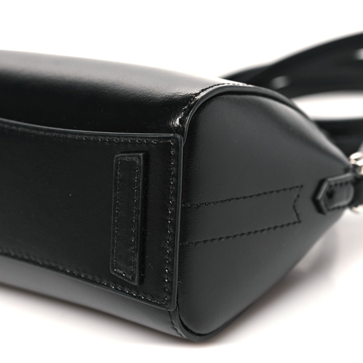 Shiny Lord Calfskin Micro Antigona Black