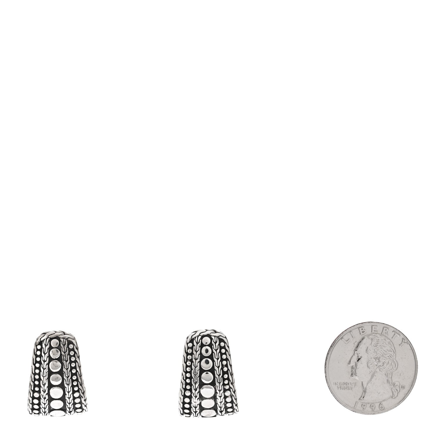 John Hardy Sterling Silver Dot Nuansa J Hoop Earrings 2 of 4
