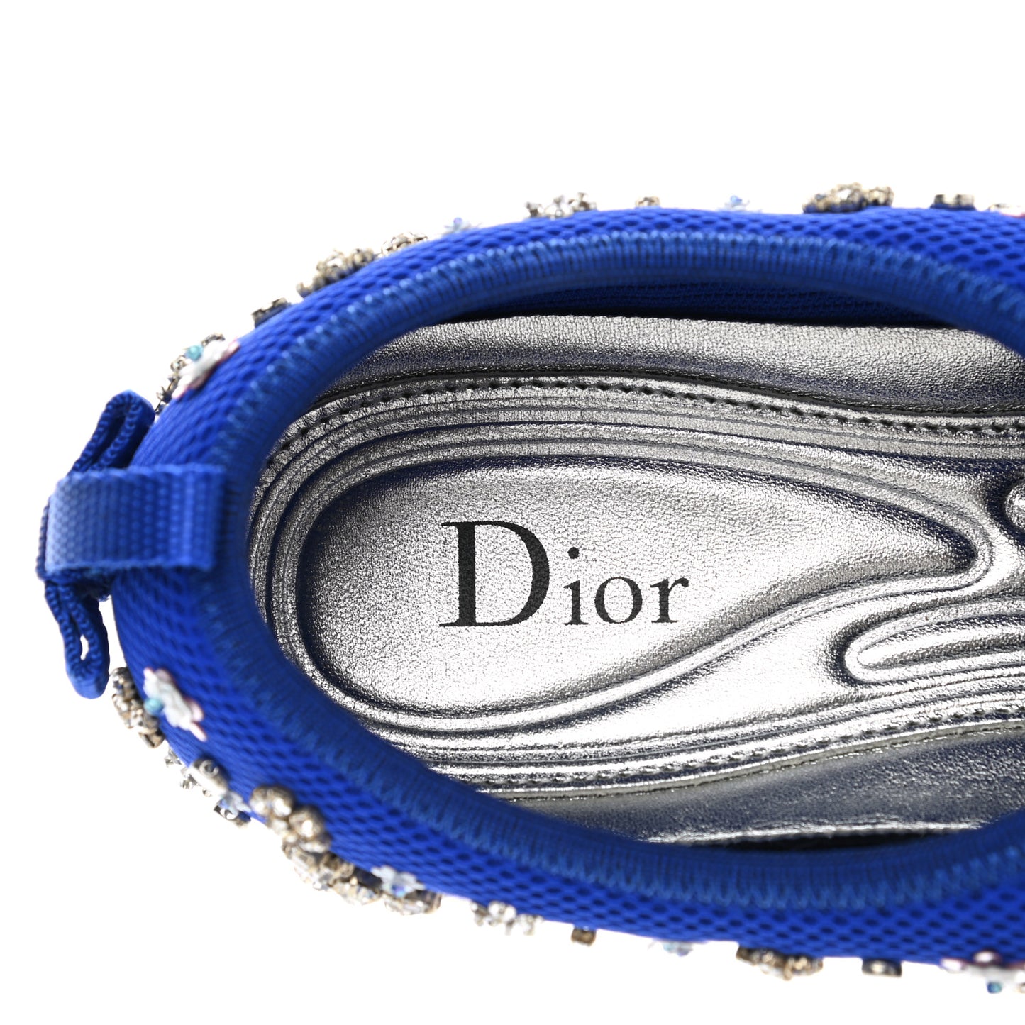 Technical Canvas Embellished Dior Fusion Sneakers 37 Blue