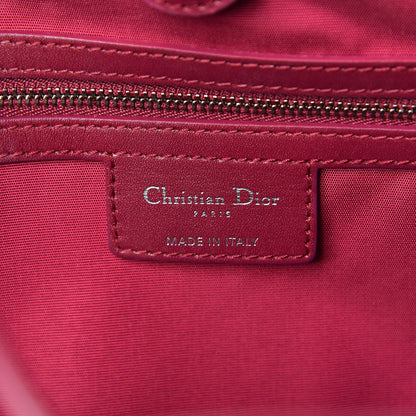 Christian Dior Coated Canvas Cannage Medium Panarea Tote Raspberry 6 of 7