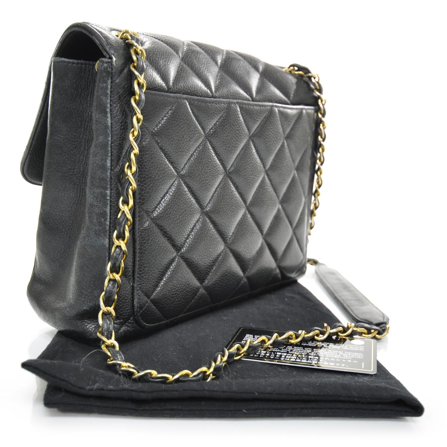 Chanel Caviar Quilted Flap Shoulder Bag Black 2 of 12