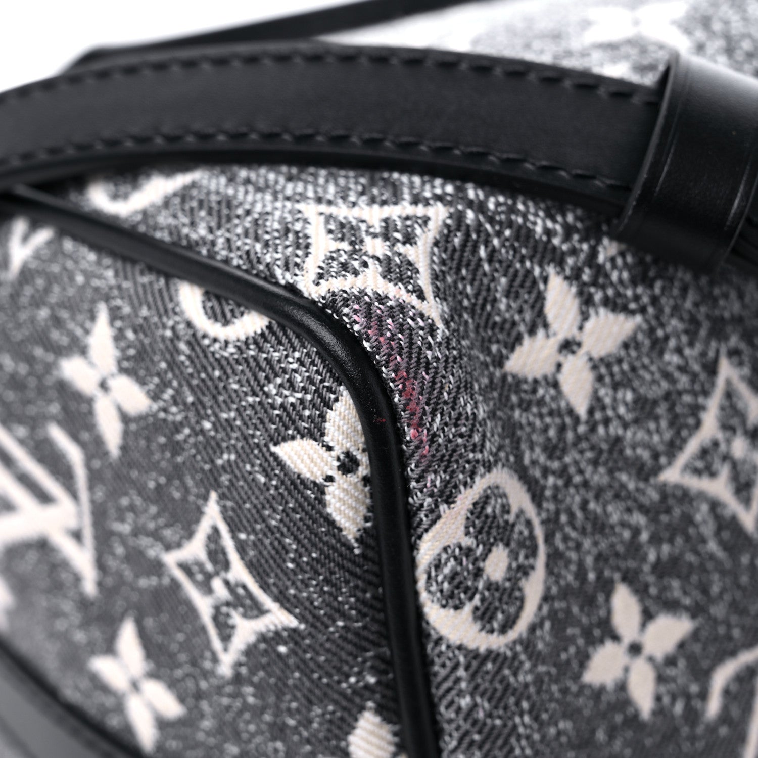 Louis Vuitton Denim Monogram Jacquard Speedy Bandouliere 25 Black 9 of 10