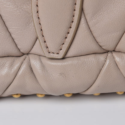 Miu Miu Nappa Quilted Studded Tote Cammeo 11 of 13