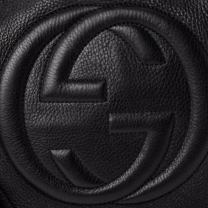 Gucci Pebbled Calfskin Medium Soho Chain Shoulder Bag Black 9 of 11