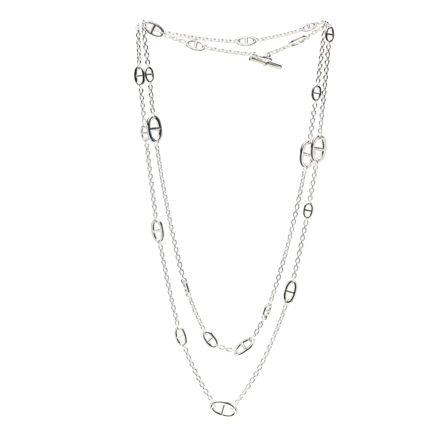 Hermes Sterling Silver Farandole Necklace 160 3 of 5