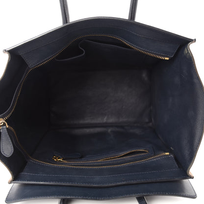 Celine Nubuck Smooth Calfskin Mini Tri-Color Luggage Marron 5 of 14