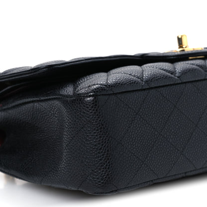 Chanel Caviar Quilted Medium Double Flap Black 10 of 11
