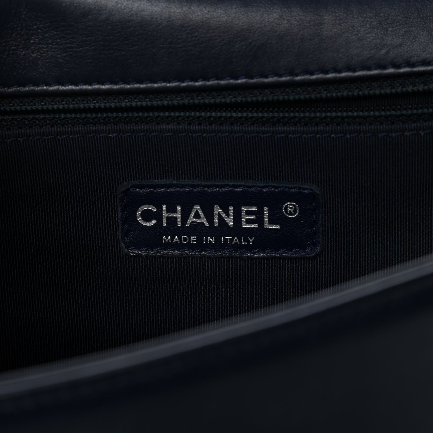 Chanel Lambskin Quilted Large Boy Flap Navy 6 of 13
