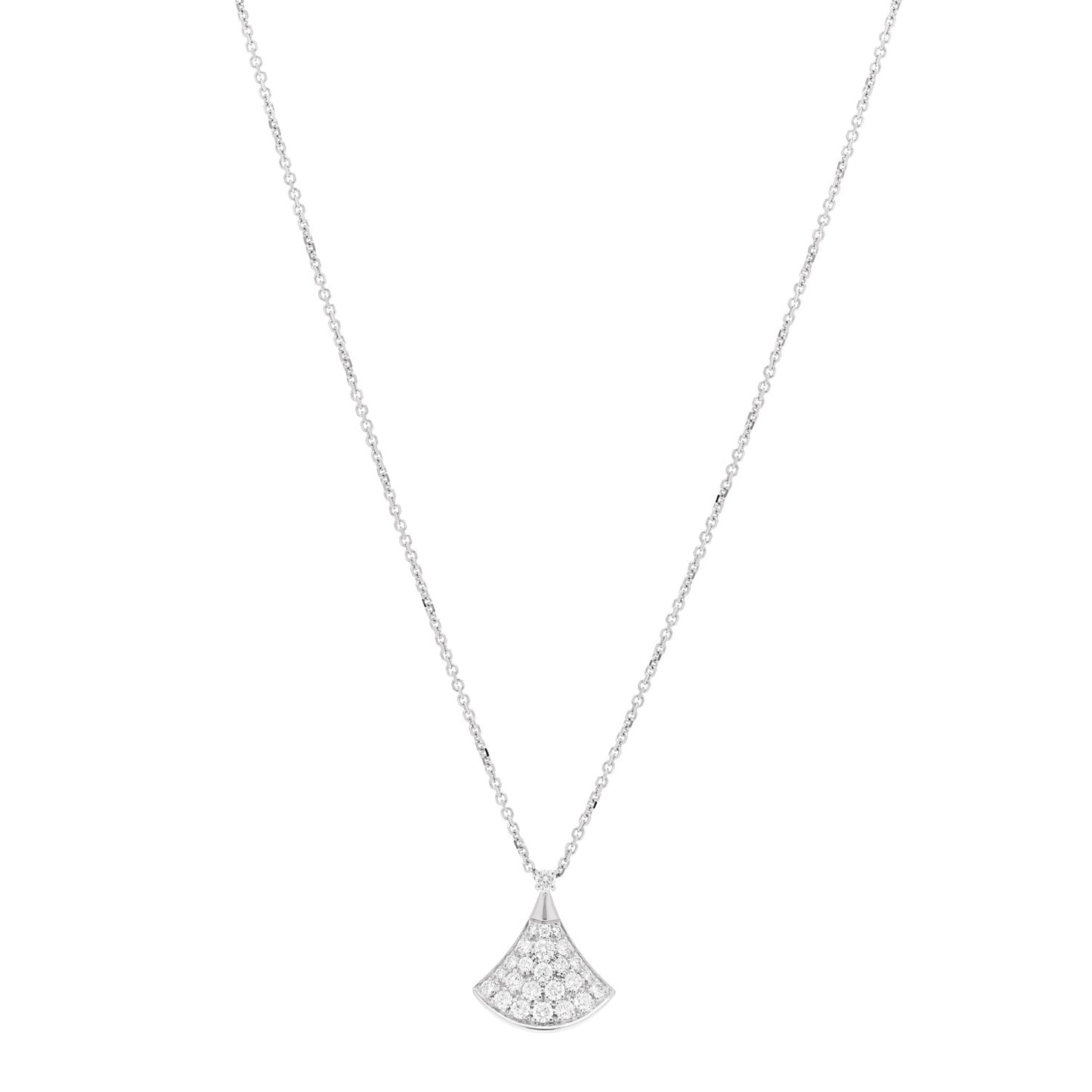 18K White Gold Diamond Divas' Dream Pave Necklace