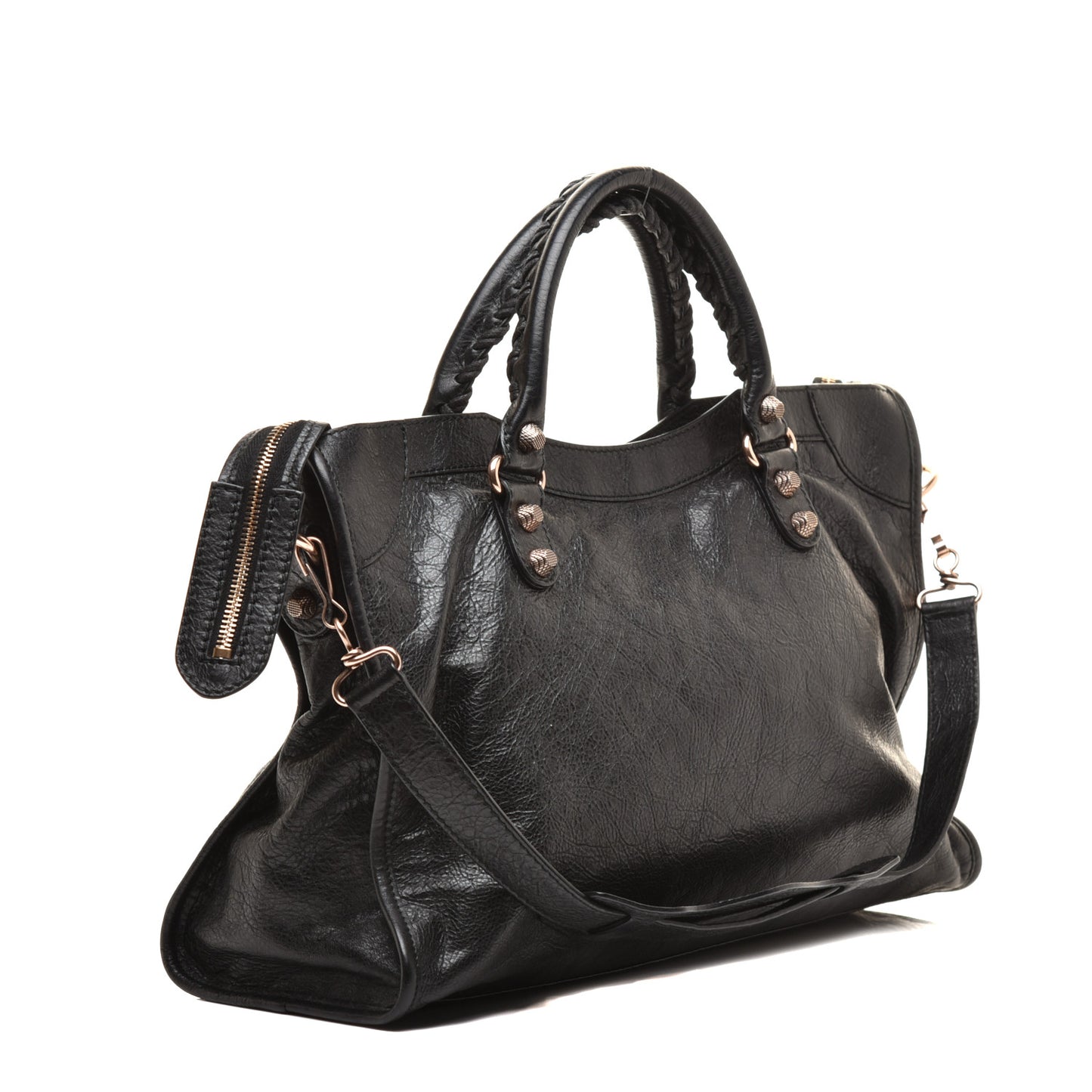 Agneau Giant 12 Rose Gold Hardware City Black