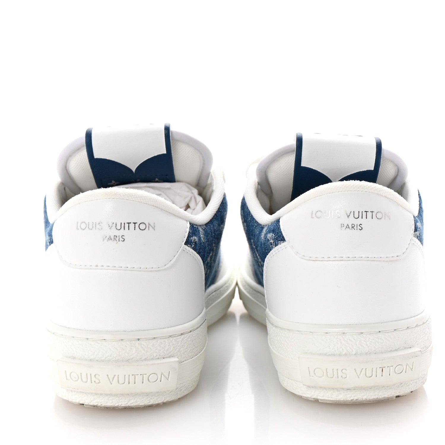 Louis Vuitton Denim Charlie Trainers 36 White Blue 6 of 11