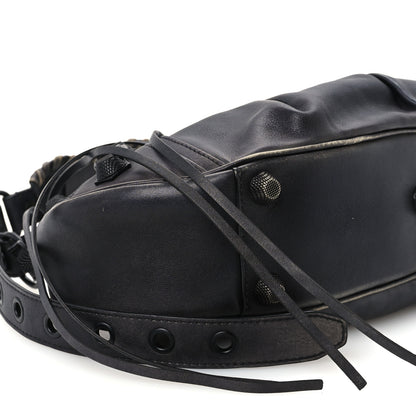 Balenciaga Used Calfskin Small Le Cagole Shoulder Bag Black 9 of 10