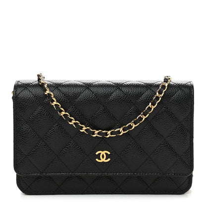 Chanel Caviar Quilted Wallet On Chain WOC Black 1 of 10