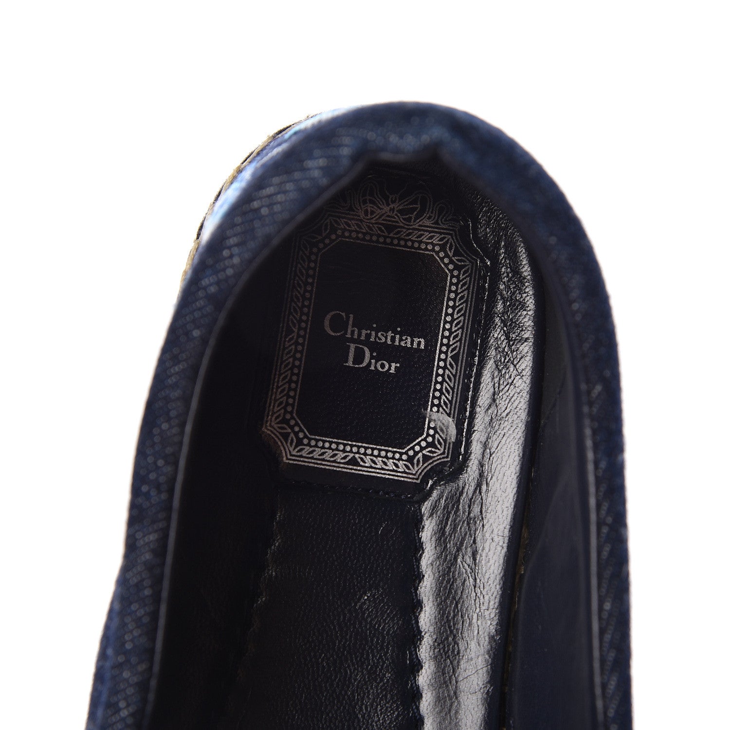 Christian Dior Denim Embroidered Espadrille 39 Blue 6 of 9