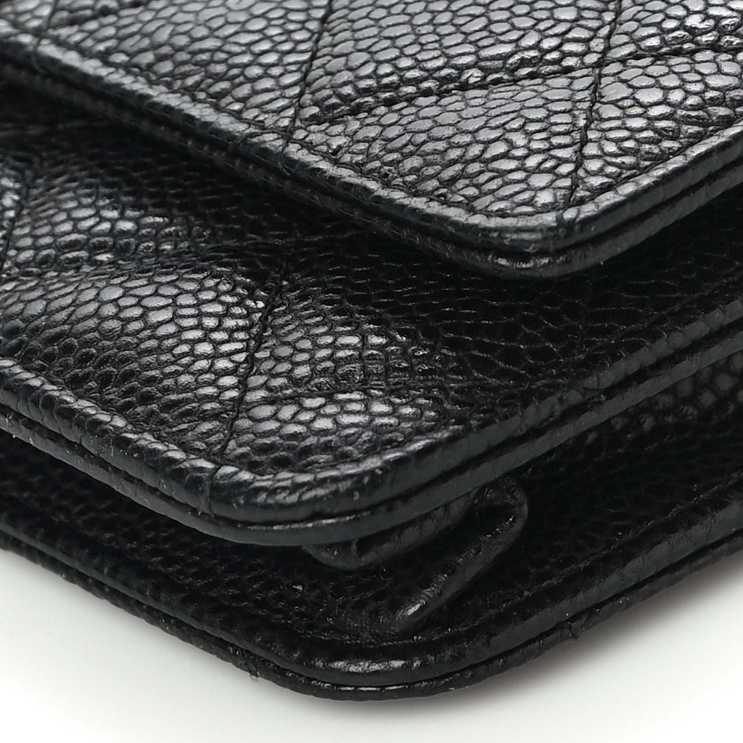 Chanel Caviar Quilted Golden Class Wallet On Chain WOC Black 11 of 12