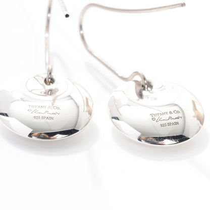 Tiffany Sterling Silver Diamond Elsa Peretti Dangle Earrings 3 of 4