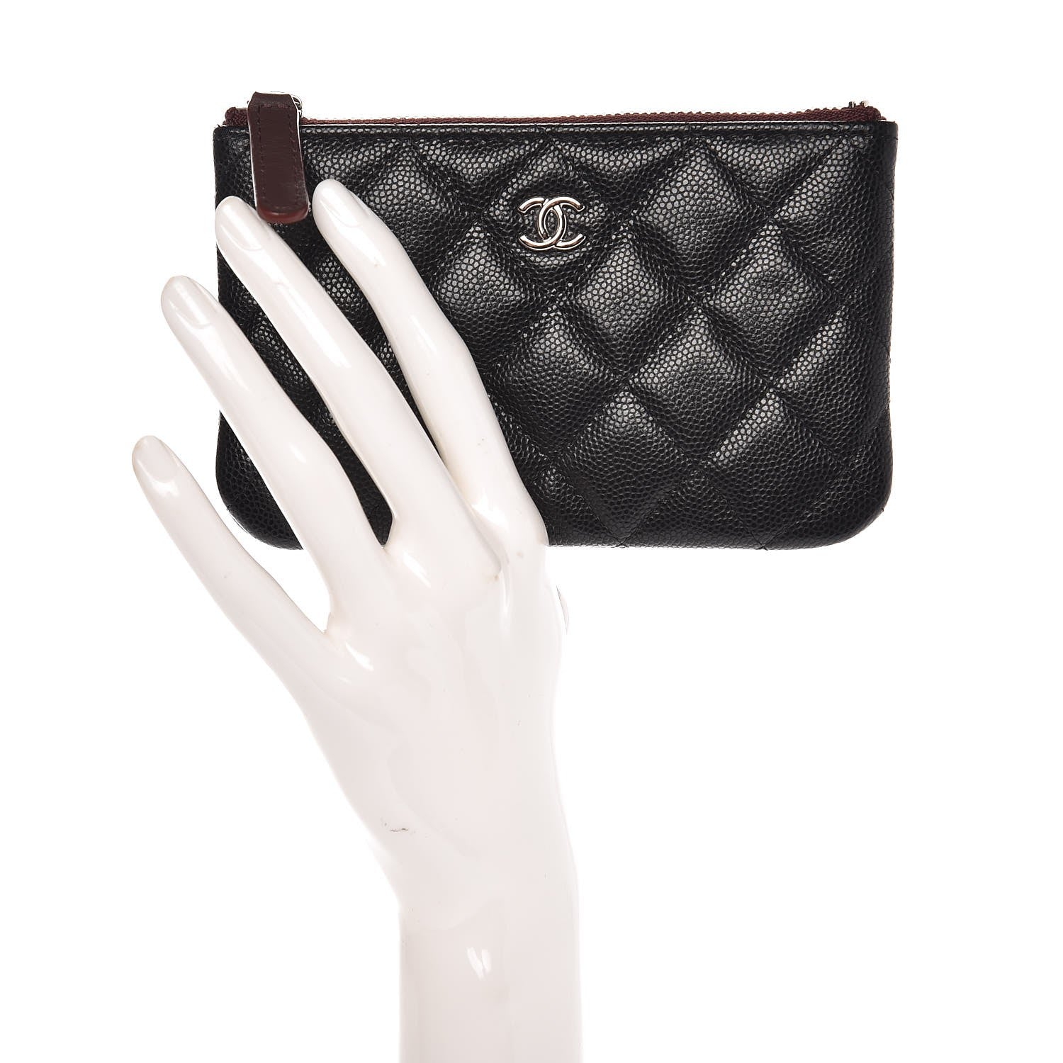 Chanel Caviar Quilted Small Cosmetic Case Black 2 of 8