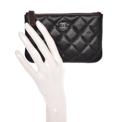 Chanel Caviar Quilted Small Cosmetic Case Black 2 of 8