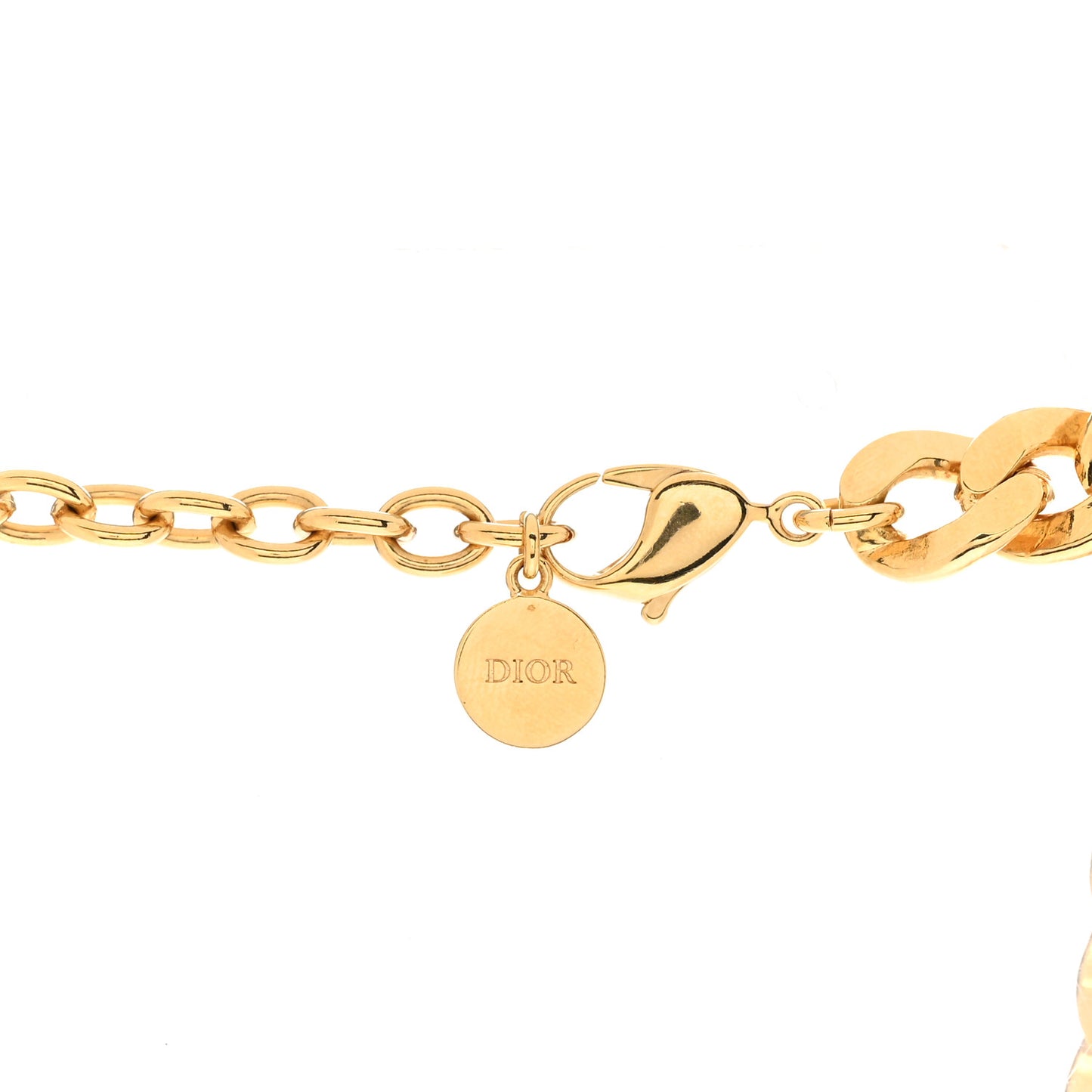 Metal CD Choker Necklace Gold