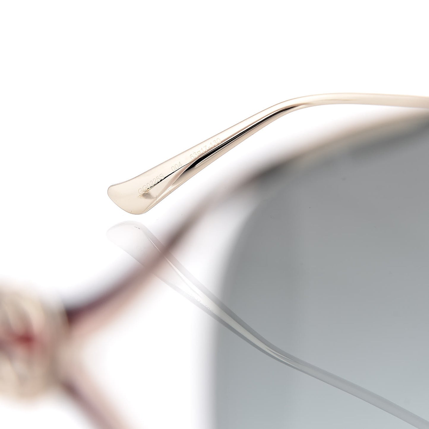 Metal Oversized Round Frame GG0225S Sunglasses Gold