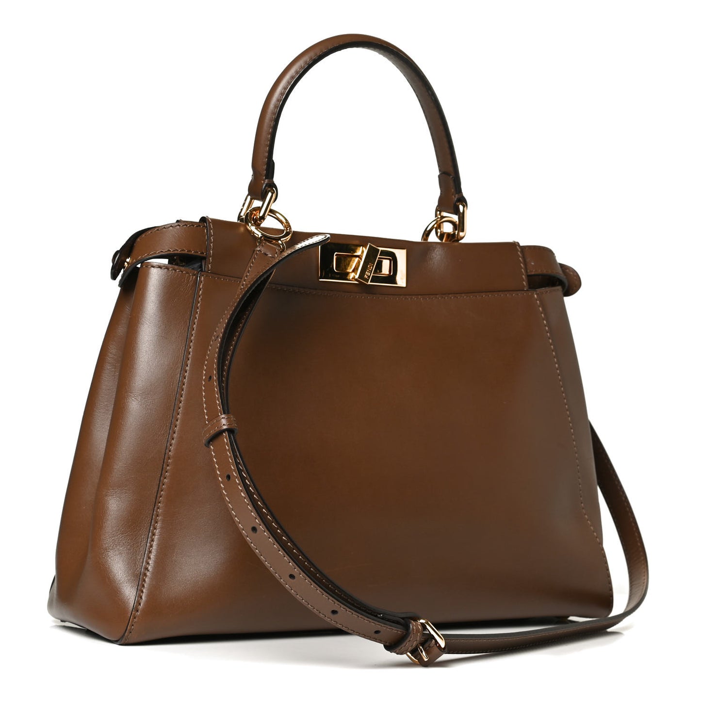 Vitello Morgan Fabric Jacquard Pequin Medium Peekaboo Iconic Satchel Foresta Tobacco Black