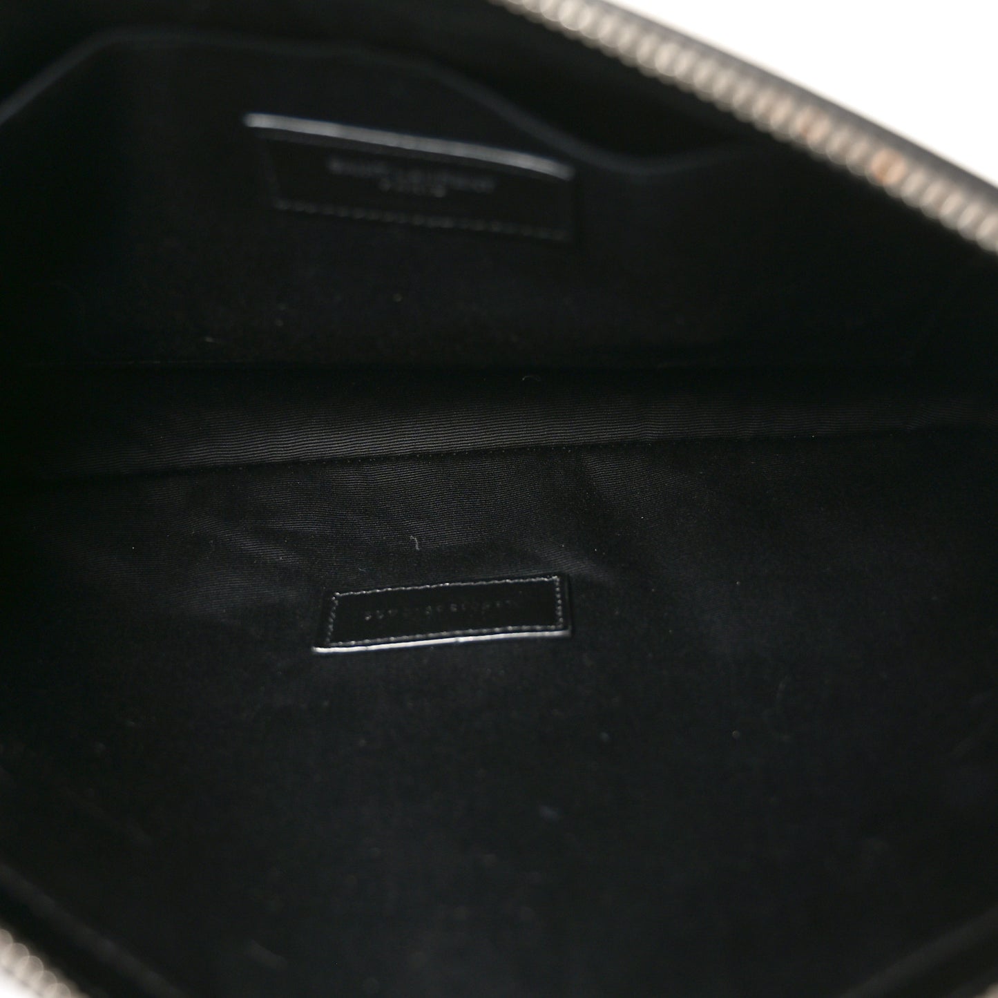 Linen Canvas Rive Gauche Zipped Pouch Black