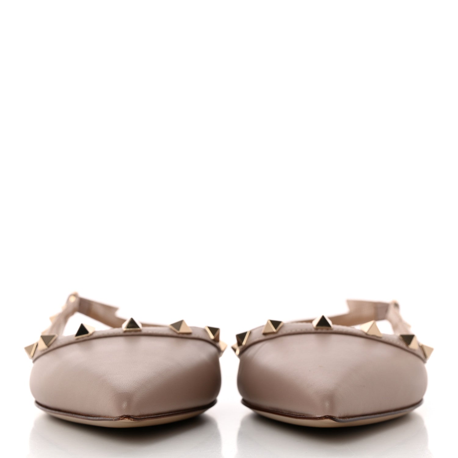 Valentino Garavani Nappa Rockstud Slingback Flats 37.5 Poudre 2 of 10