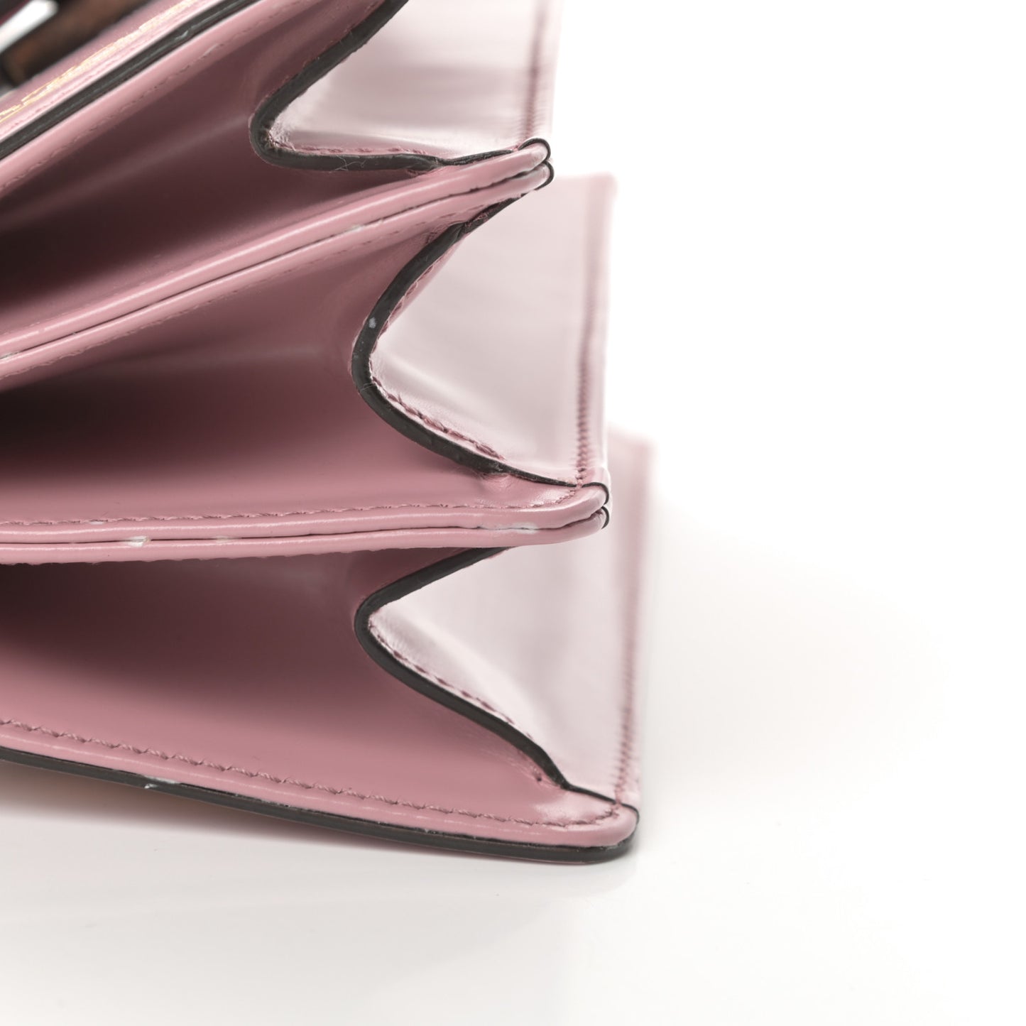 Calfskin Bamboo Crystal Mini Thiara Top Handle Bag Carmine Rose Gold