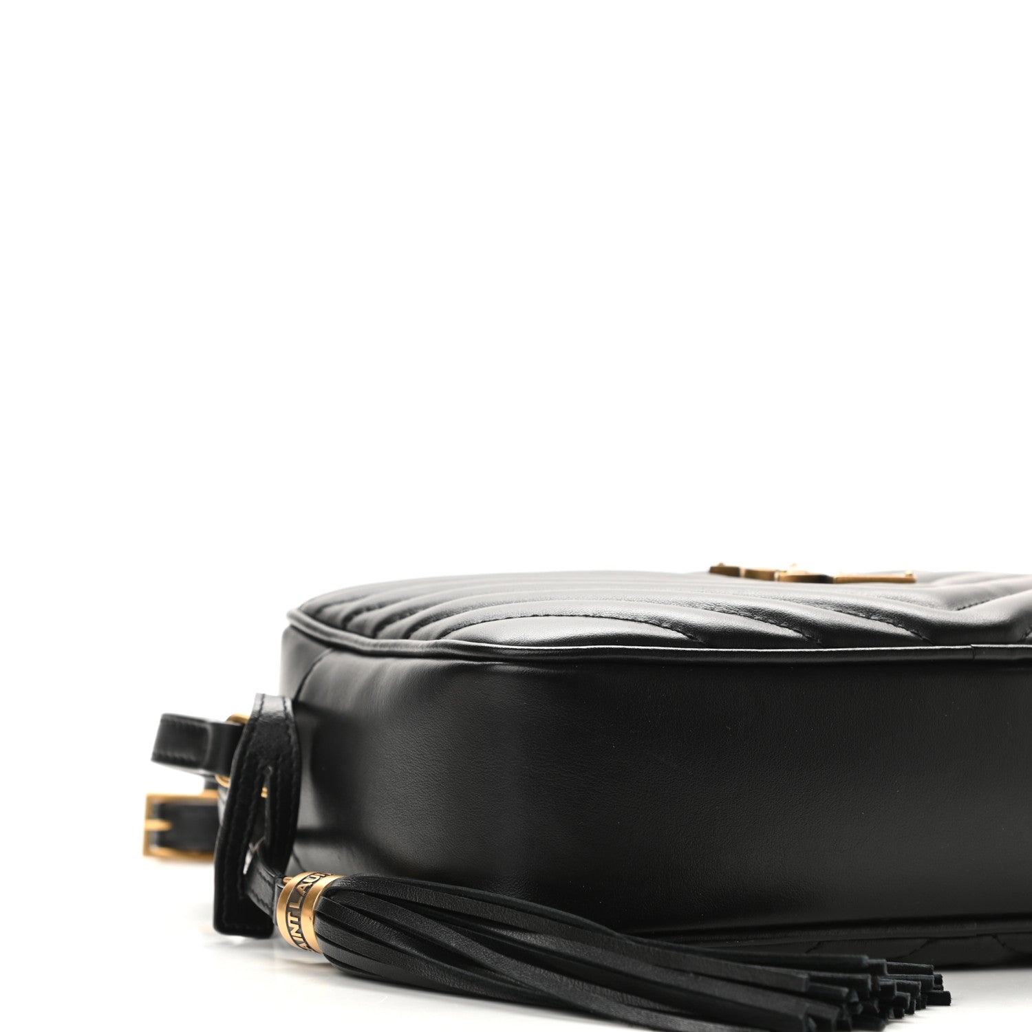 Saint Laurent Calfskin Matelasse Monogram Lou Camera Bag Black 8 of 9